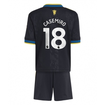 Billige Fotballdrakt Manchester United Casemiro #18 Replika Tredjedraktsett Barn 2025-26 Kortermet (med bukser)